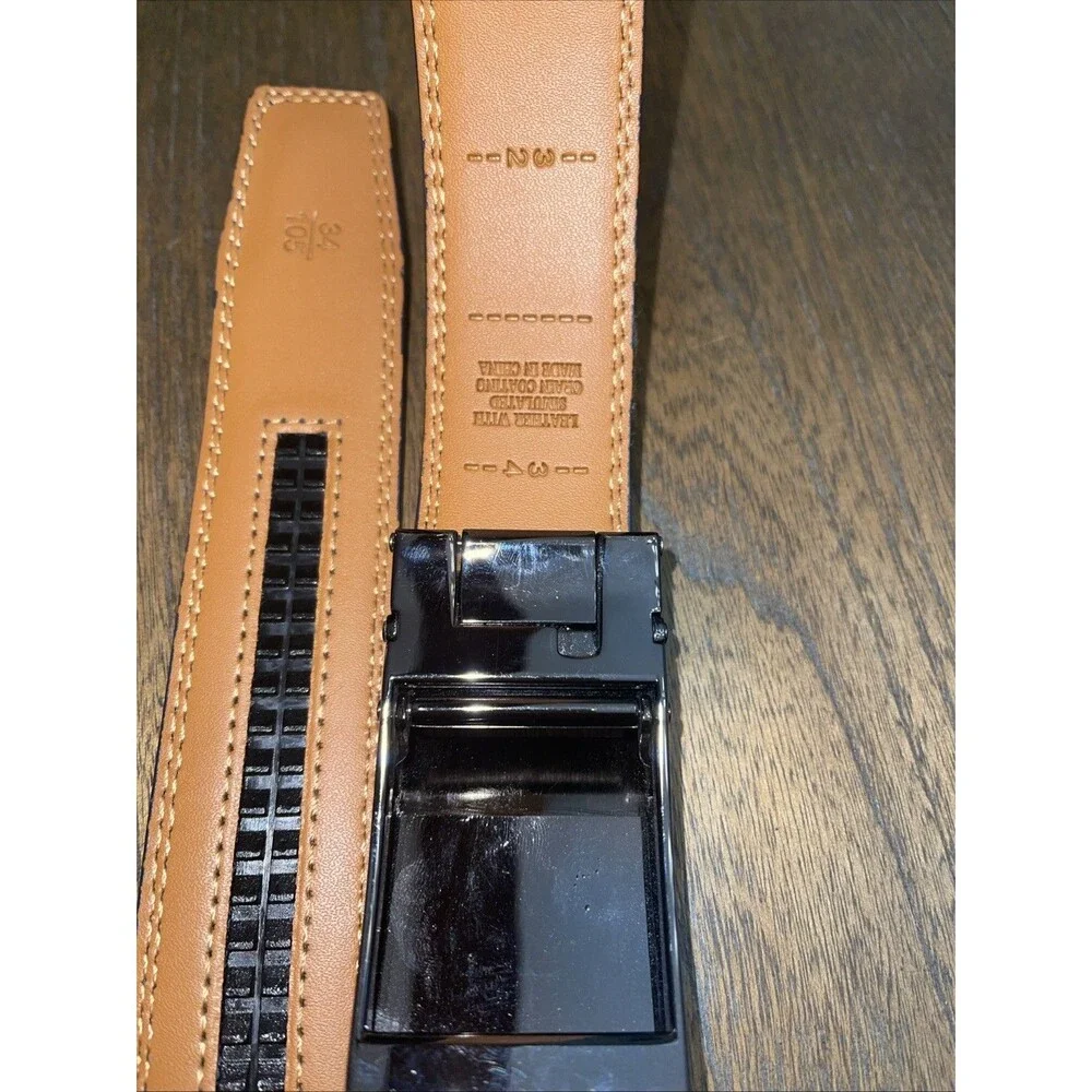 NWOT Sulliant Belts for Men Leather Belt Ratchet Automatic Belt Adjust 28-34